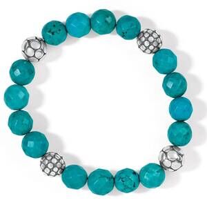 NEW BRIGHTON women's pebble stretch bracelet in turquoise